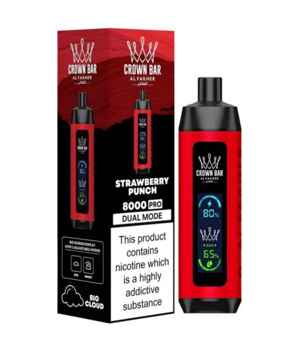 Crown Bar Strawberry Punch 8000pfs 5mg