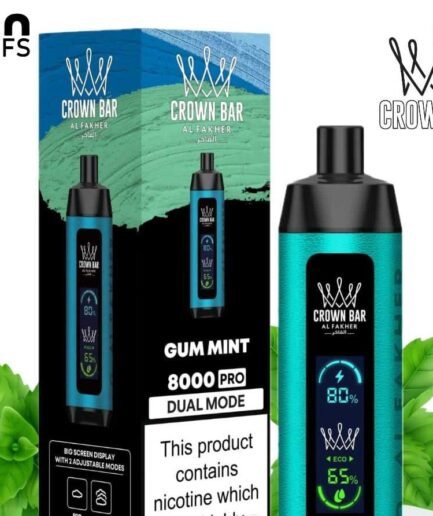 Crown Bar Gum Mint 8000pfs 5mg