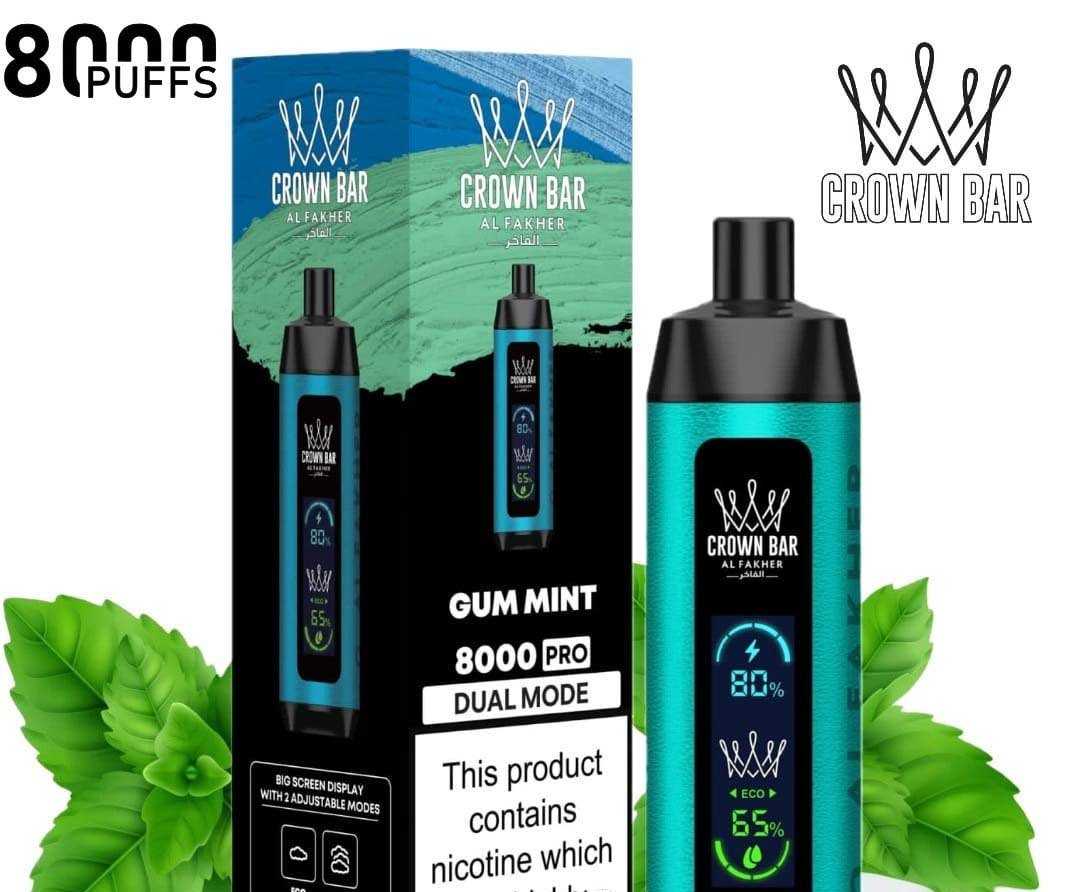 Crown-Bar-Al-Fakher-8000-Pro-Gum-Mint