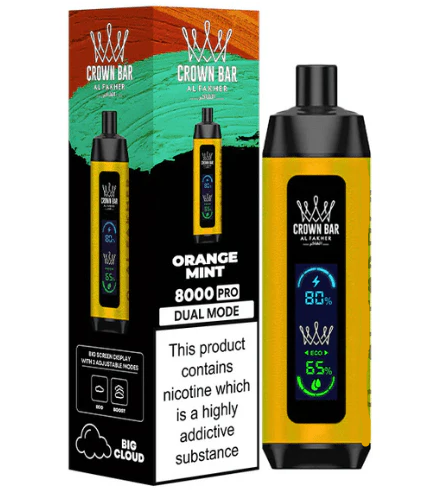 Crown Bar Orange Mint 8000pfs 5mg