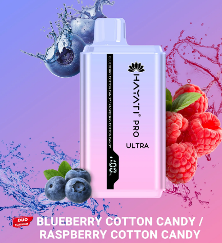 Hayati Pro Ultra Blueberry Cotton Candy / Raspberry Cotton Candy 15000pfs 2%